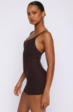 Track Playsuit Dark Chocolate