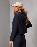 Quiet Day Hooded Knit Sweatshirt