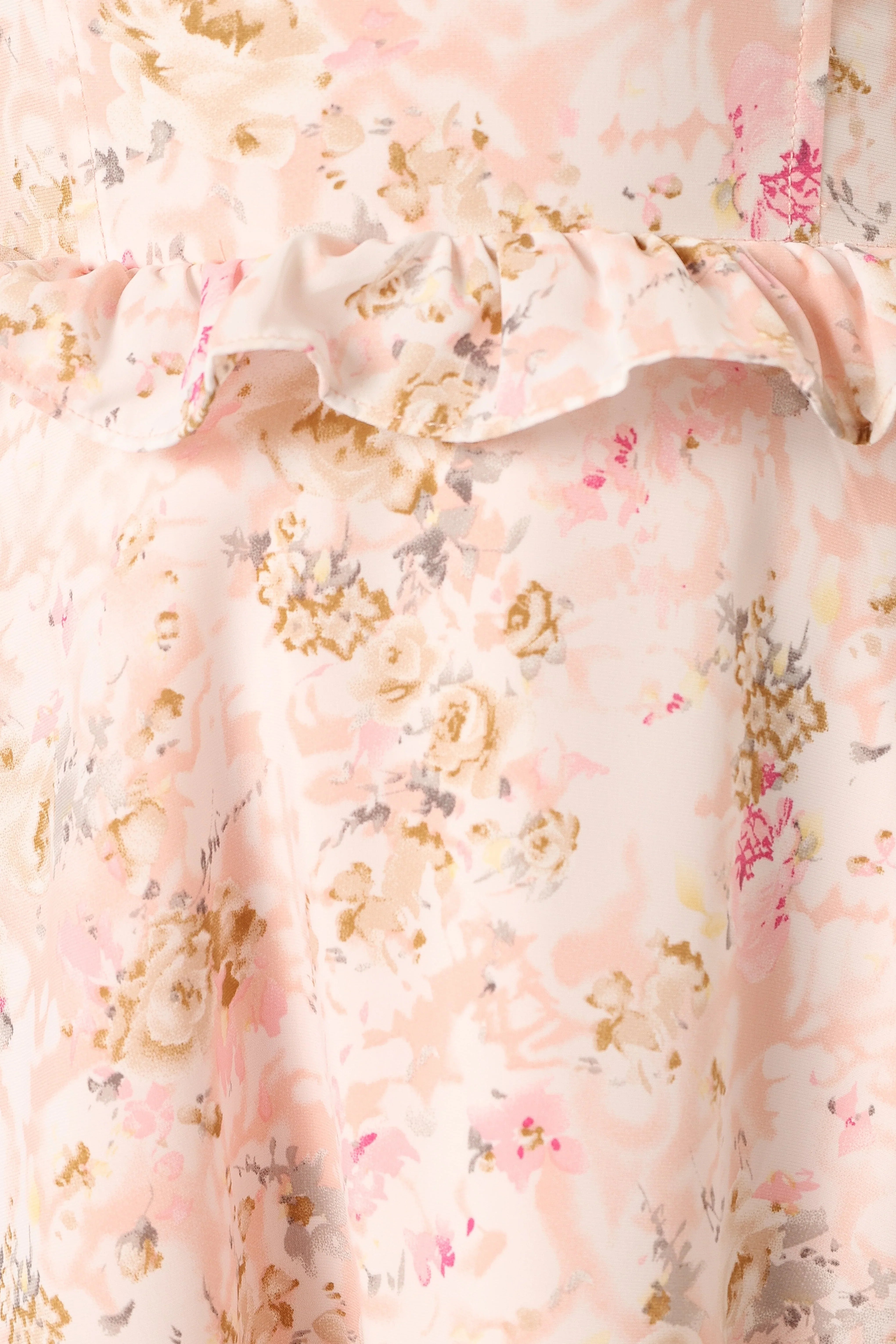 Lillee Tiered Maxi Dress Pink Floral