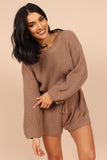Sloane Sweater Romper Mocha