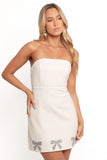 Maizie Mini Strapless Dress Off White
