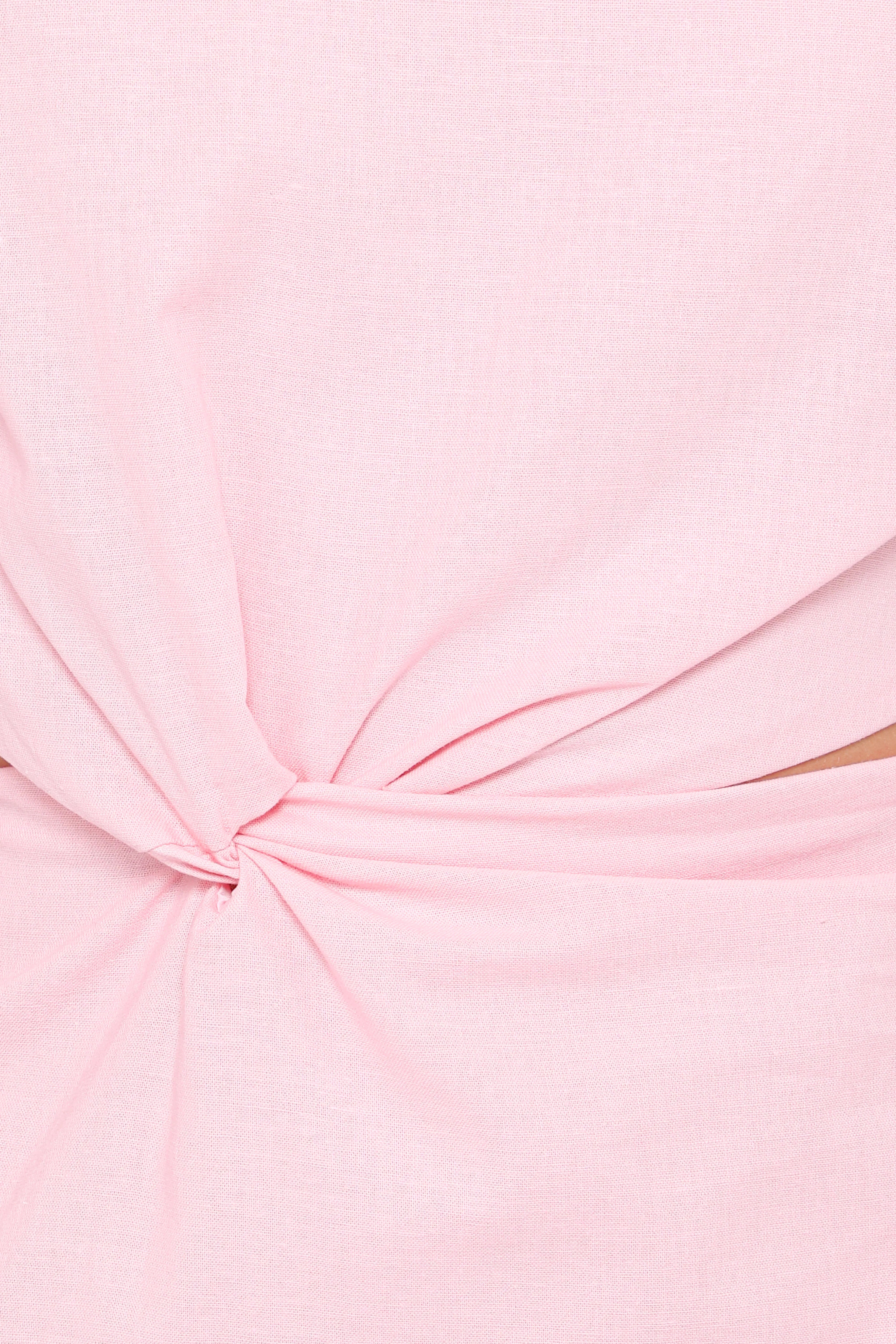 Samira One Shoulder Midi Dress Pink