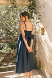 Isla Midi Dress Navy