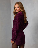 Wild Dusk Flocked Velvet Romper
