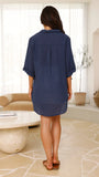 Vesper Short Sleeve Top Navy