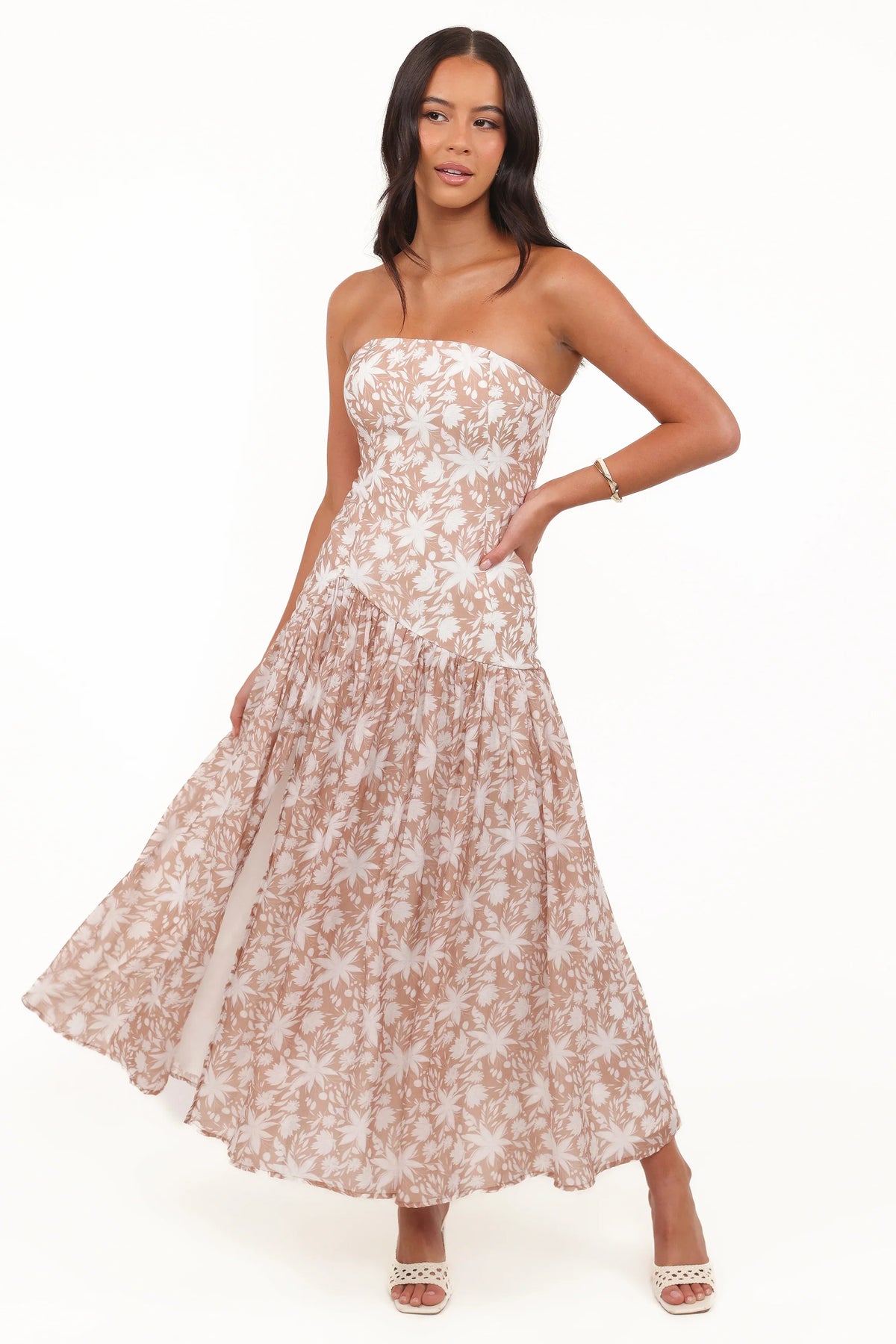 Nyx Strapless Maxi Dress Mocha