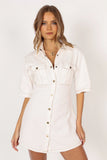Hailey Denim Mini Dress White Denim