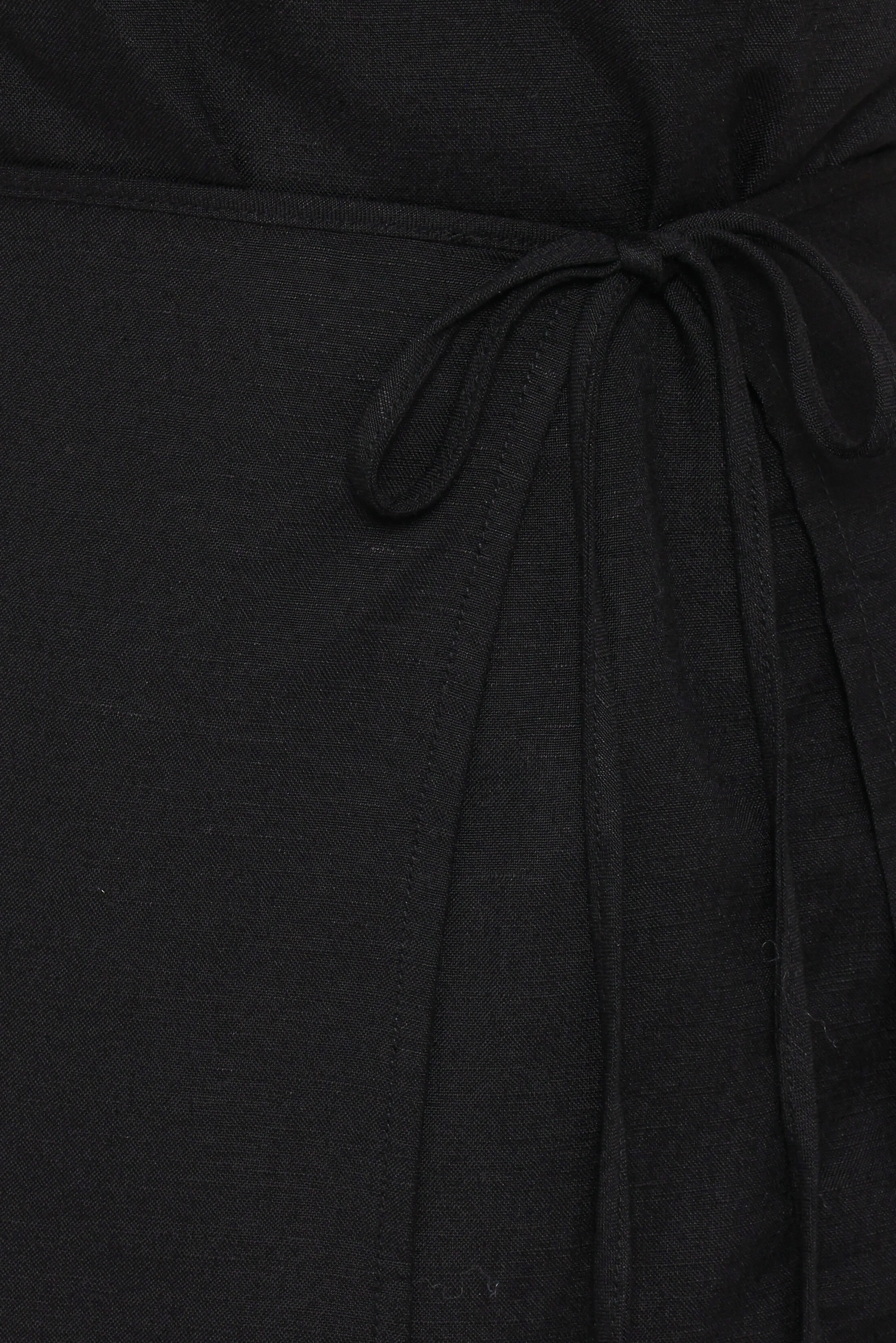 Karmen Wrap Mini Dress Black