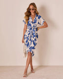 Savannie Front Tie Midi Dress