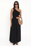 Myla One Shoulder Maxi Dress Black