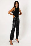 Maverick Vegan Leather Pants Black