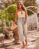 San Gabriel Super Stretch High Rise Cropped Wide Leg Jeans