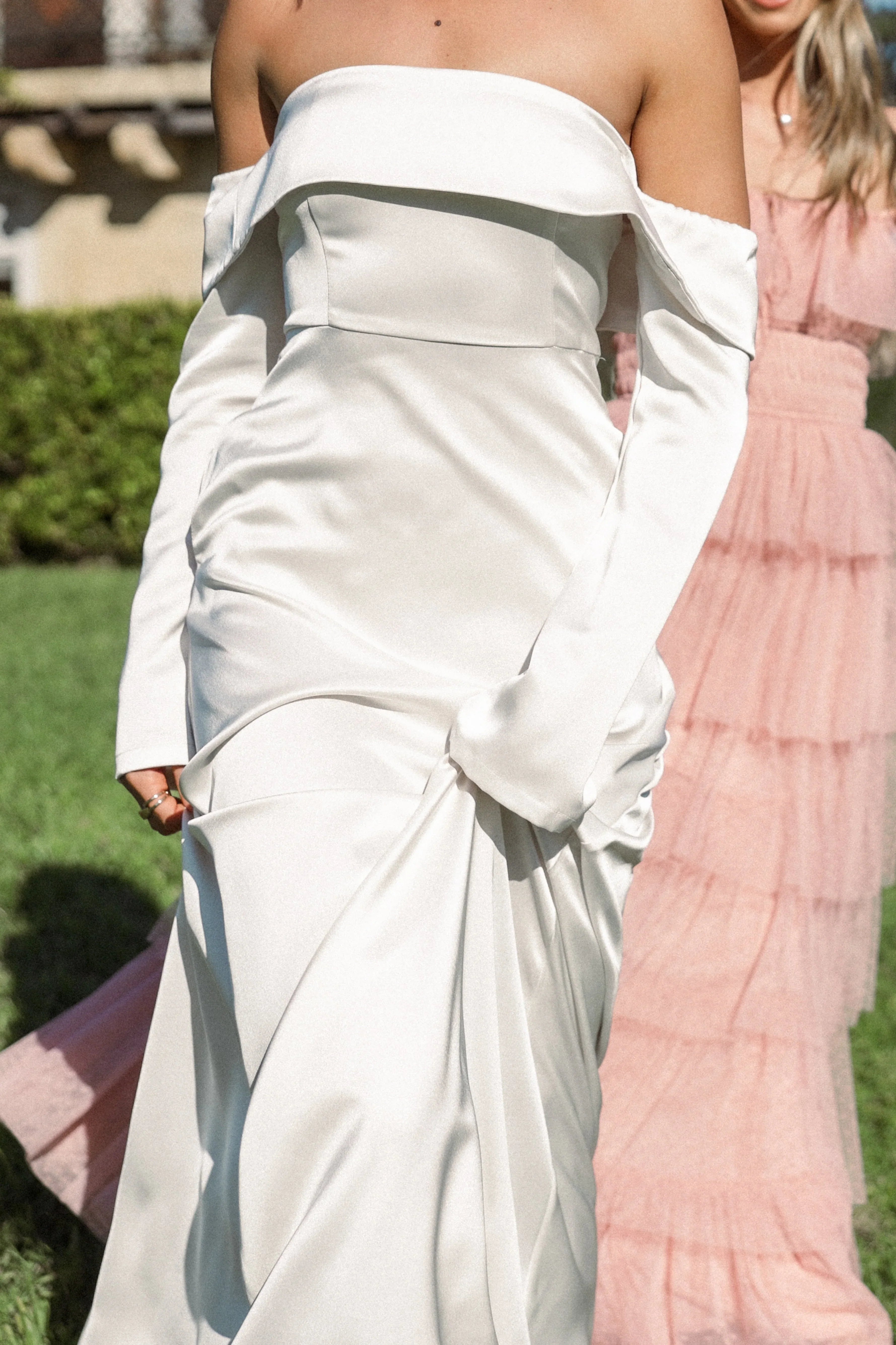 Gigi Off Shoulder Maxi Dress Cream