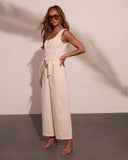 Desert Glowgirl Waist Tie Jumpsuit