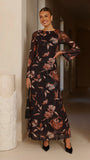 Koah Long Sleeve Maxi Dress Flower Print