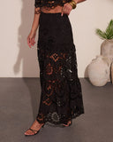 Coastline Energy Floral Eyelet Maxi Skirt