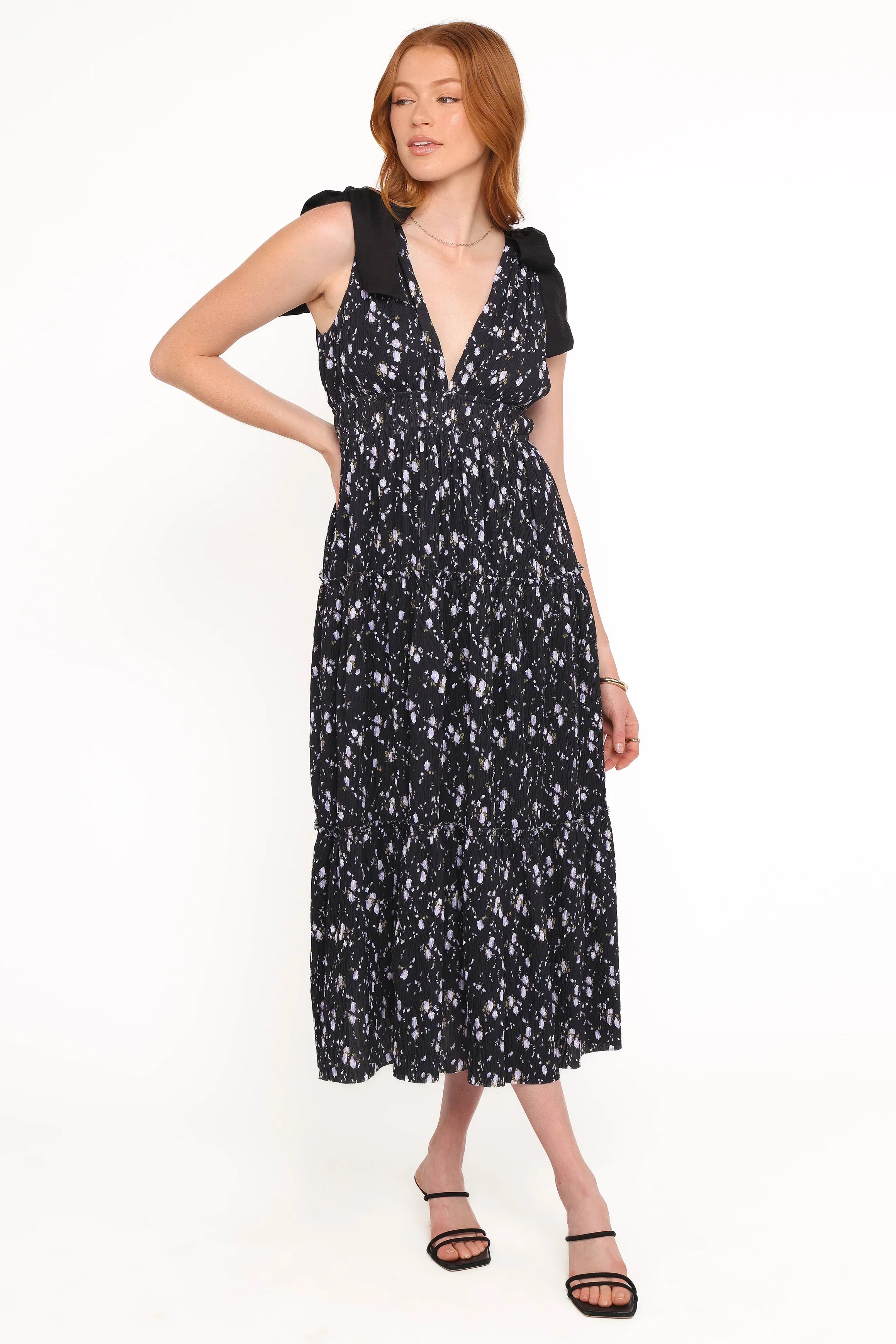 Adeline Maxi Dress Black Floral