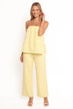 Michele Strapless Jumpsuit Butter Yellow