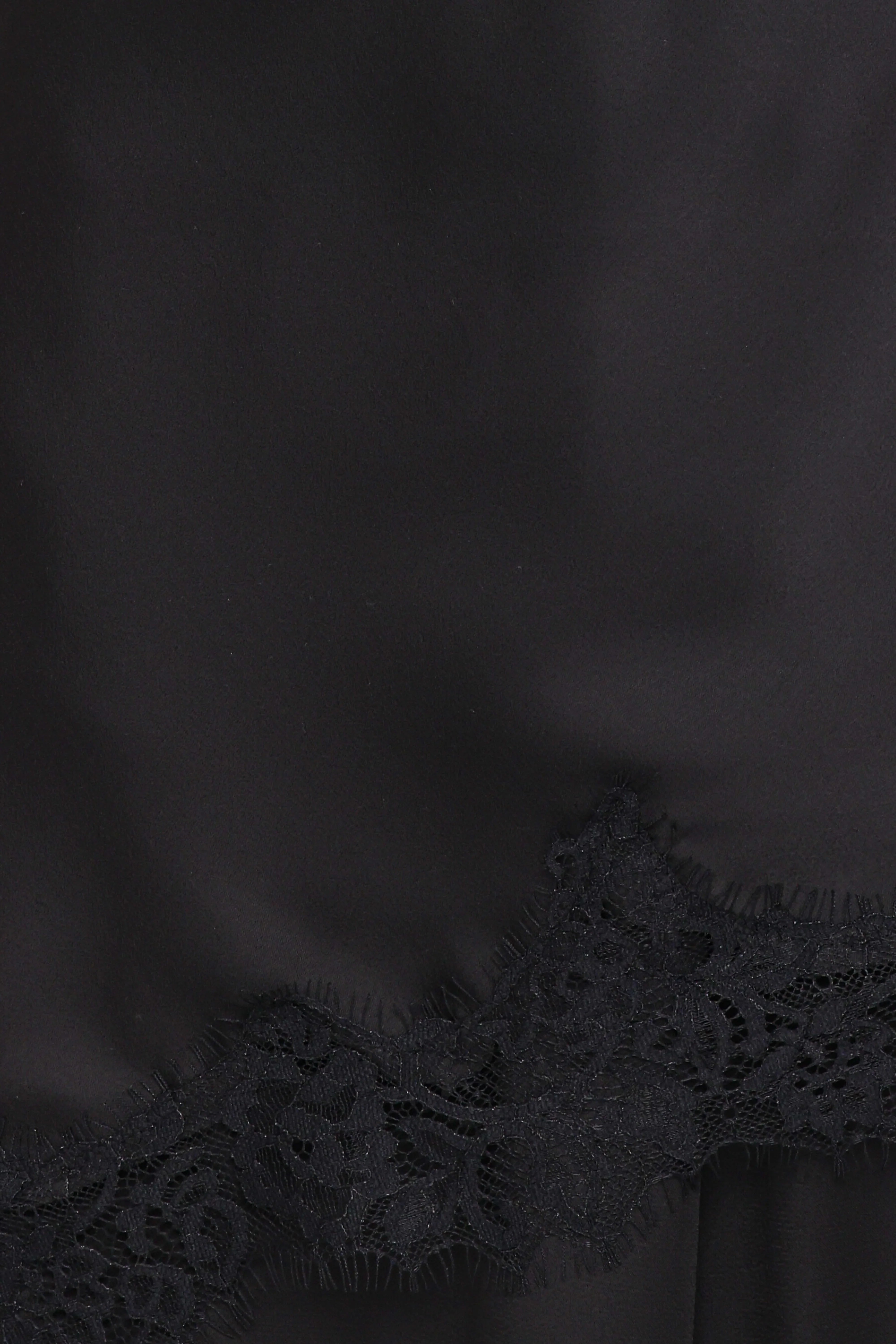 Clara Asymmetrical Lace Top Black