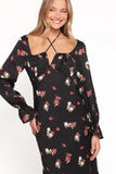 Pauline Long Sleeve Maxi Dress Black Floral