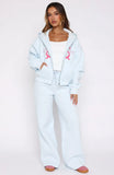 Lucky Thirteen Audrina Wide Leg Sweatpants Blue