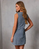 Sonali Quilted Denim Mini Dress