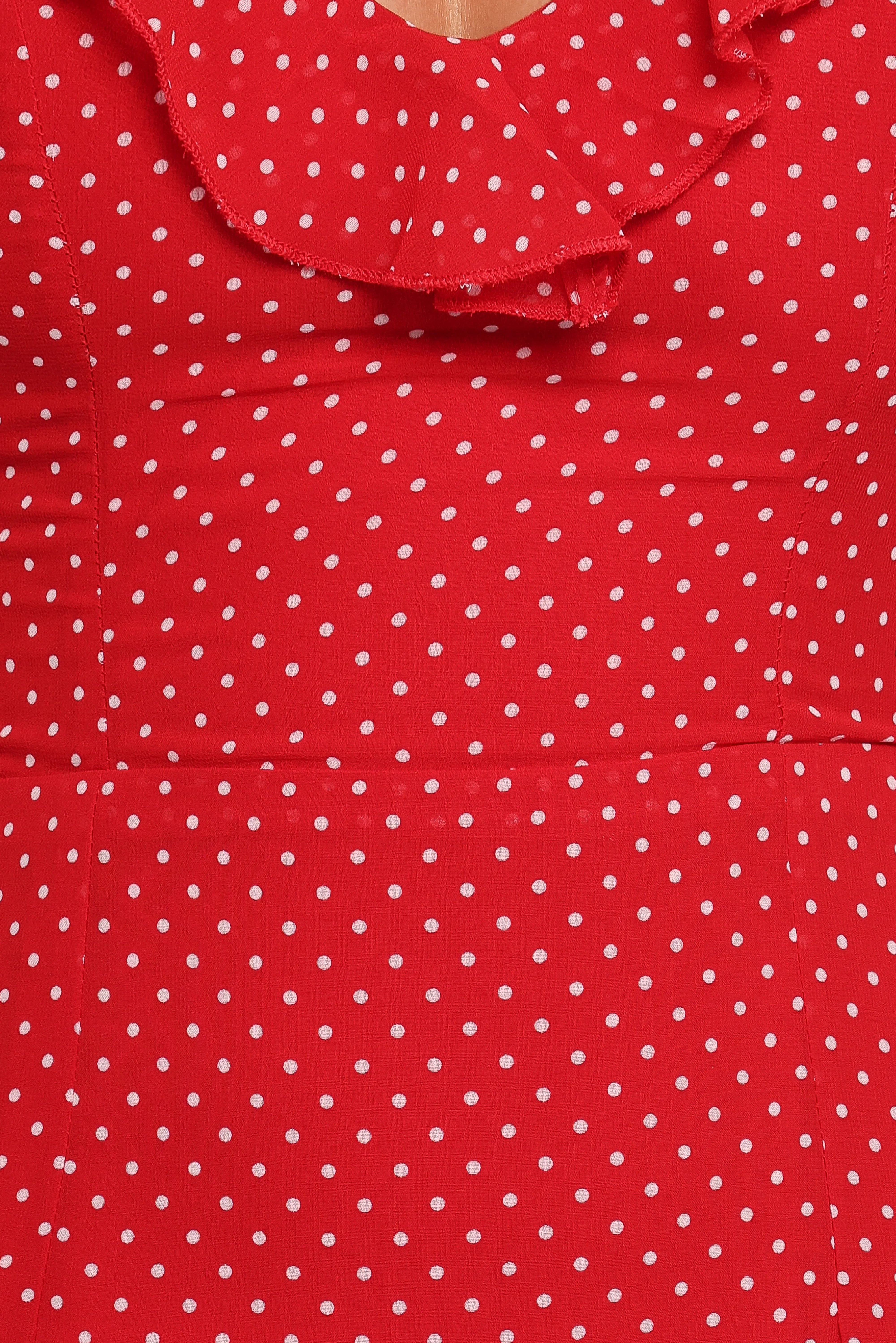 Judy Maxi Dress Red Polka Dot