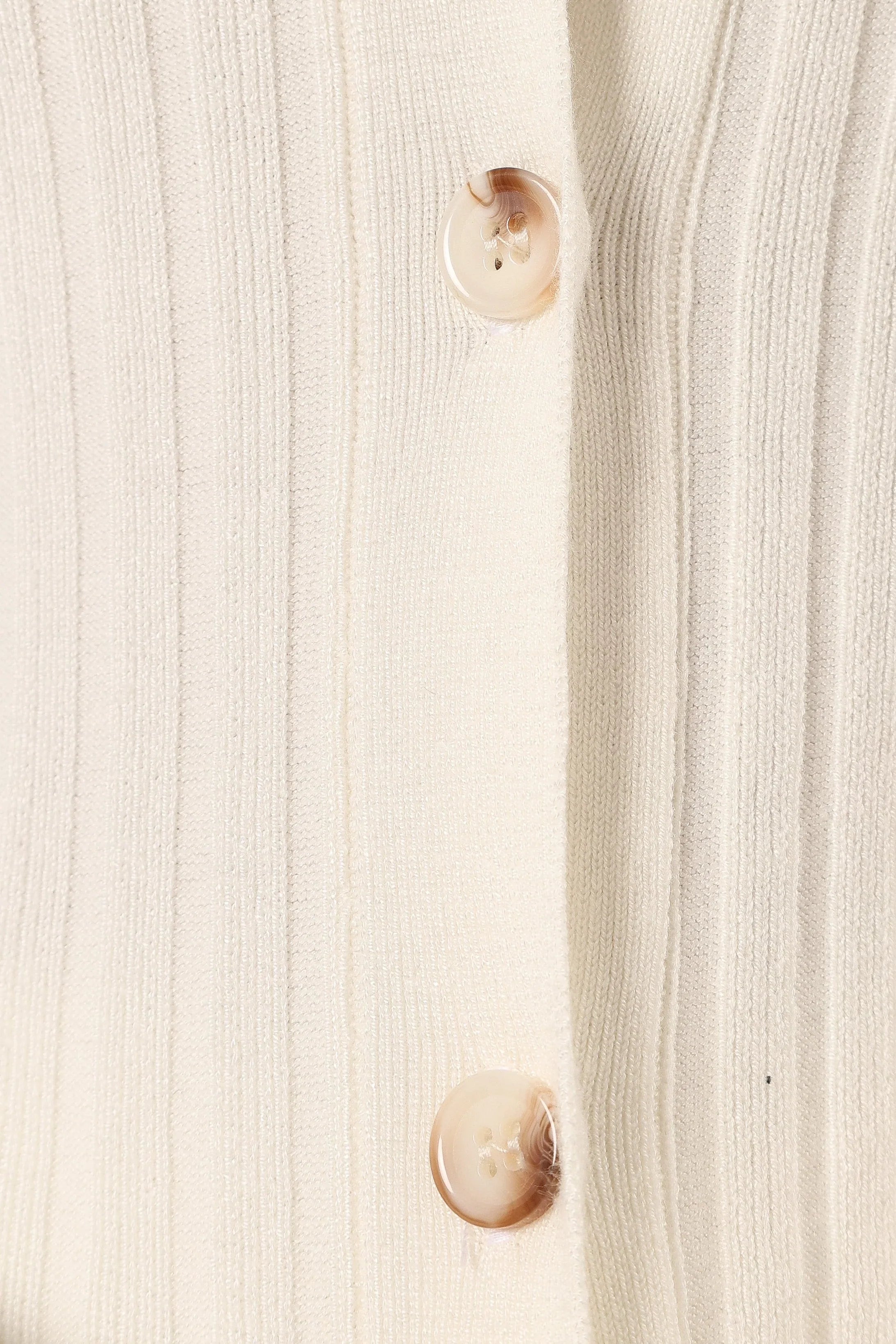 Aylia Ribbed Knit Set Off White