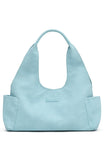 Cariane Shoulder Bag Baby Blue Faux Suede
