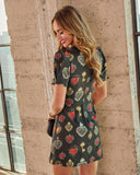 Lovers Key Printed Mini Dress