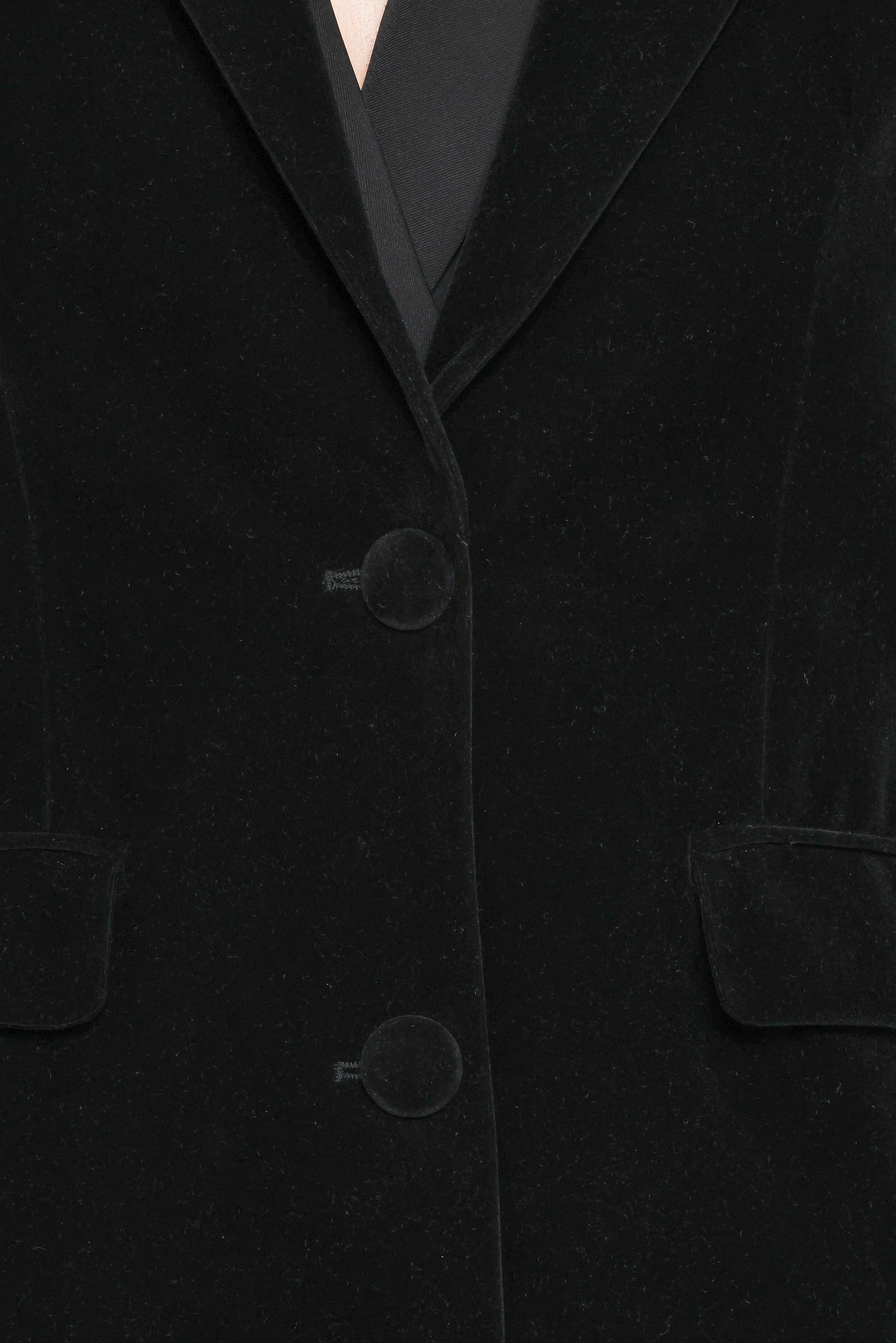 Clive Velvet Blazer Black
