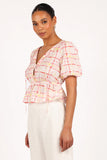 Pippi Top Sunset Check