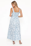 Marcelline Maxi Dress Blue Brocade