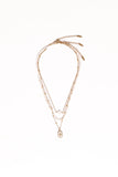 Goldie Necklace Gold White