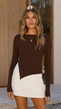 Isla Long Sleeve Top Brown