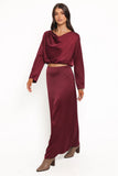 Catherine Skirt Set Burgundy