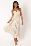 Granger Halterneck Midi Dress White Print