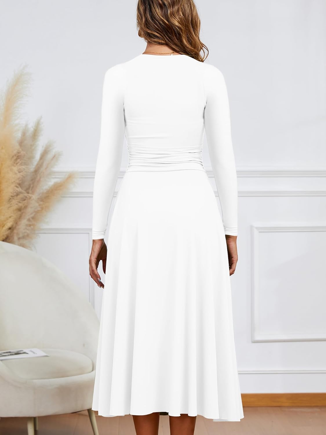 Long Sleeve Square Neck Corset A Line Maxi Dress Ruffle Flowy Formal Long Dresses