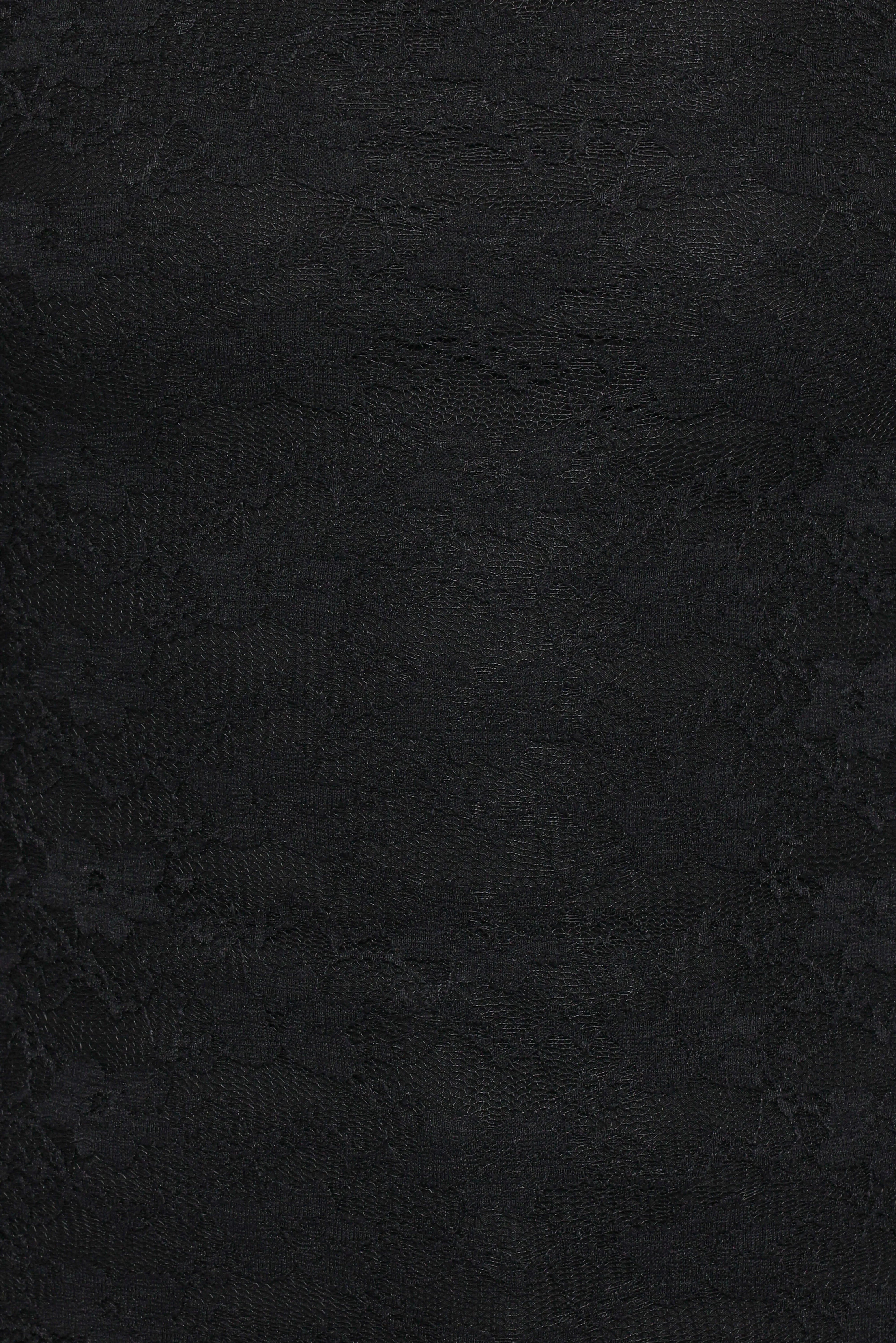 Skyler Square Neck Stretch Lace Top Black