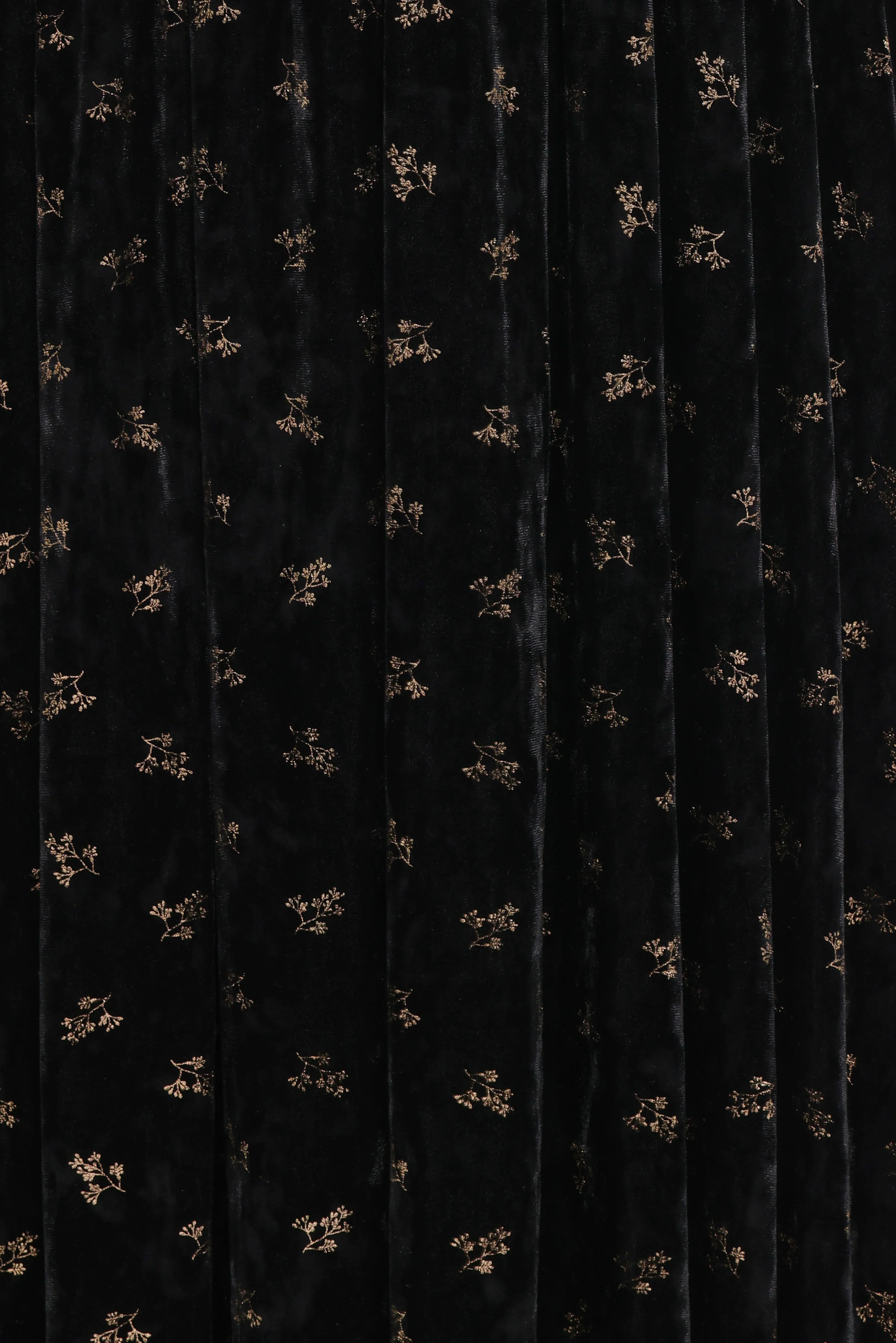Farryn Maxi Dress Black Gold Velvet