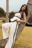 Mollymook Pants Cream Black