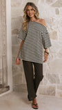 Reda Semi Sheer Pants Black White Spot