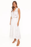 Kye Midi Skirt White Broderie
