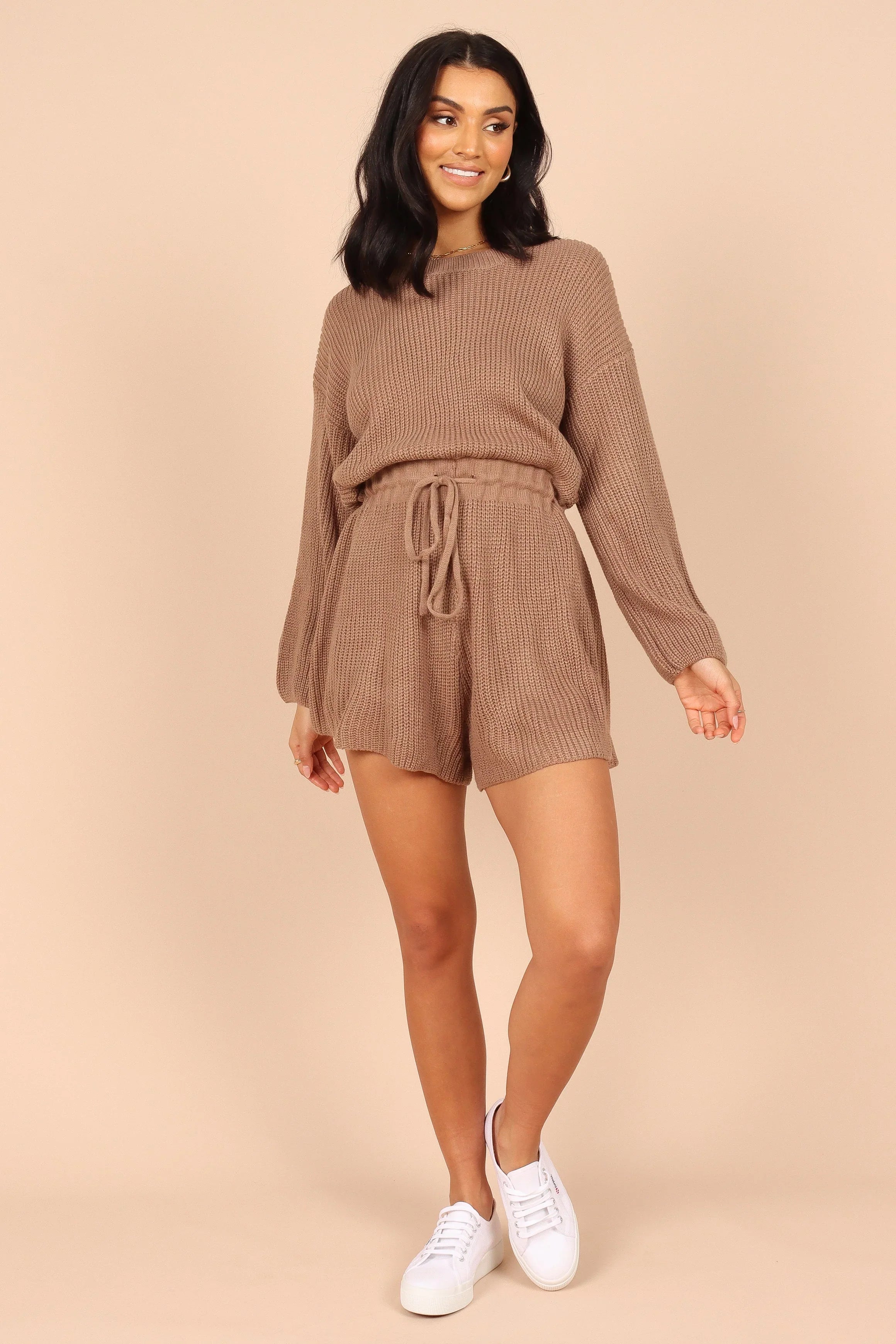 Sloane Sweater Romper Mocha