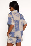 Shellie Short Sleeve Shirt Blue Dahlia