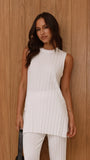 Megan Knit Top White