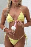 Coolum Reversible Bikini Top Lemontini Fizz