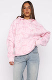 Vol 1 Oversized Printed Hoodie Posy Bow