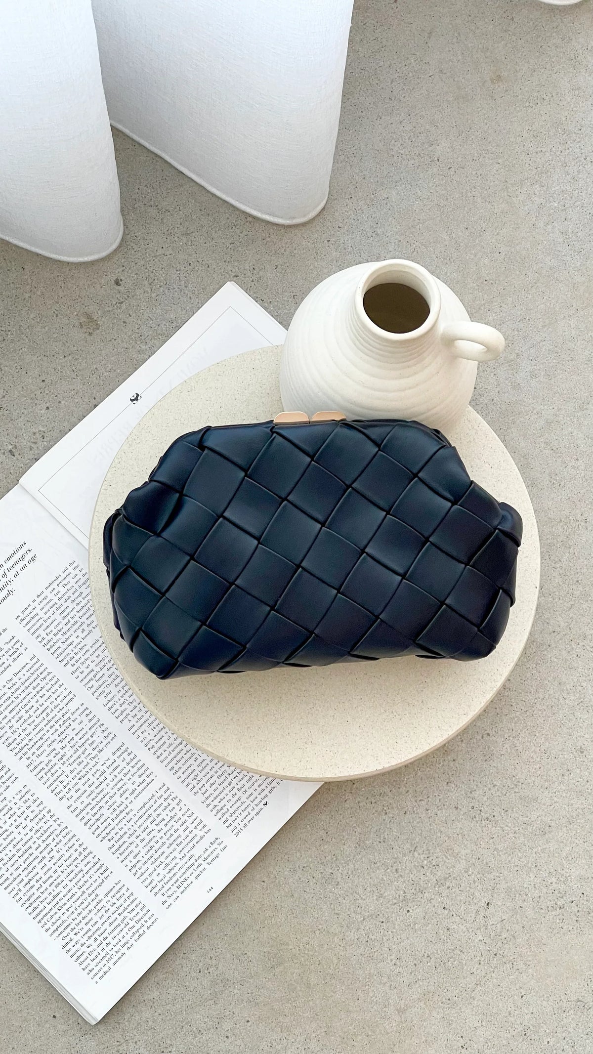 Vasanti Woven Clutch Black