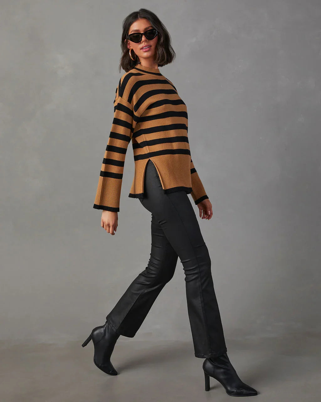 Dont Mind Me Striped Knit Sweater